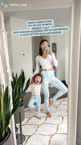 Blue Gingham Mini Me Leggings