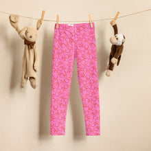 Load image into Gallery viewer, Pink kids yoga leggings