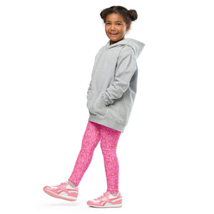 Pink kids yoga leggings