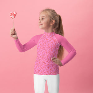 Pink kids rash guard australia