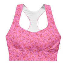 Load image into Gallery viewer, Pink Longline sports bra for yoga