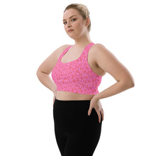Load image into Gallery viewer, Pink longline sports bra for yoga