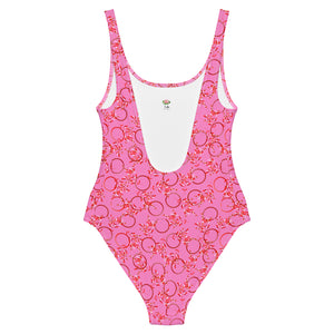 Pink Garland One-Piece Swimsuit