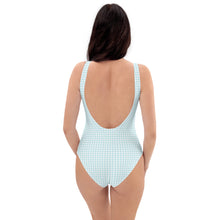 Load image into Gallery viewer, Blue Gingham One-Piece Swimsuit