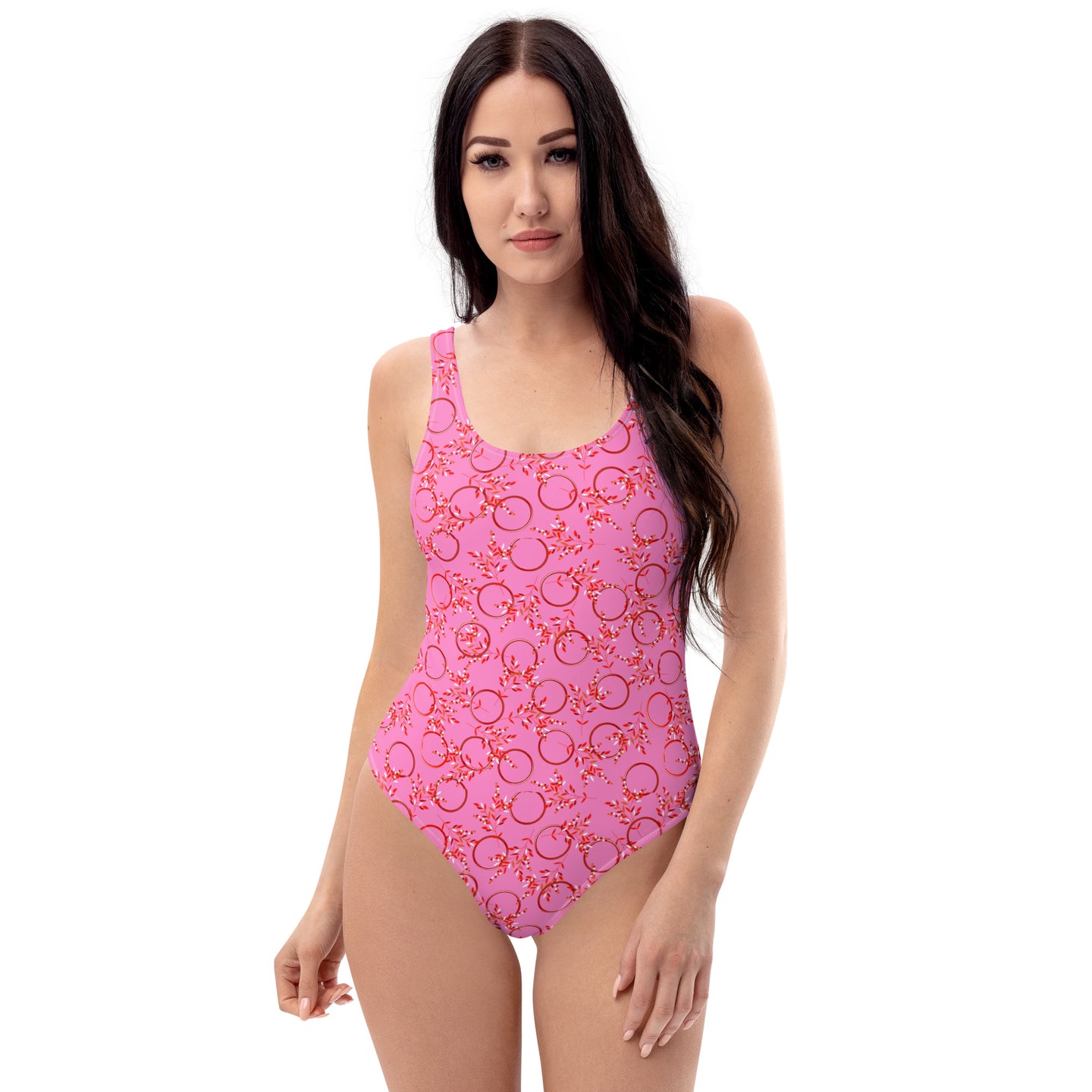 Pink Garland One-Piece Swimsuit