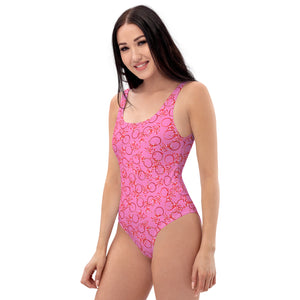 Pink Garland One-Piece Swimsuit
