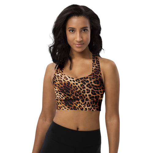 Leopard print sports bra
