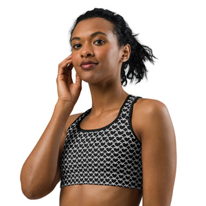 Linked heart sports bra yoga bra