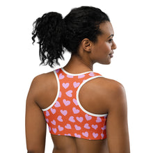 Load image into Gallery viewer, Cute Hearts Sports bra