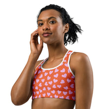 Load image into Gallery viewer, Cute Hearts Sports bra
