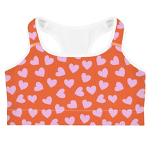 Load image into Gallery viewer, Cute Hearts Sports bra