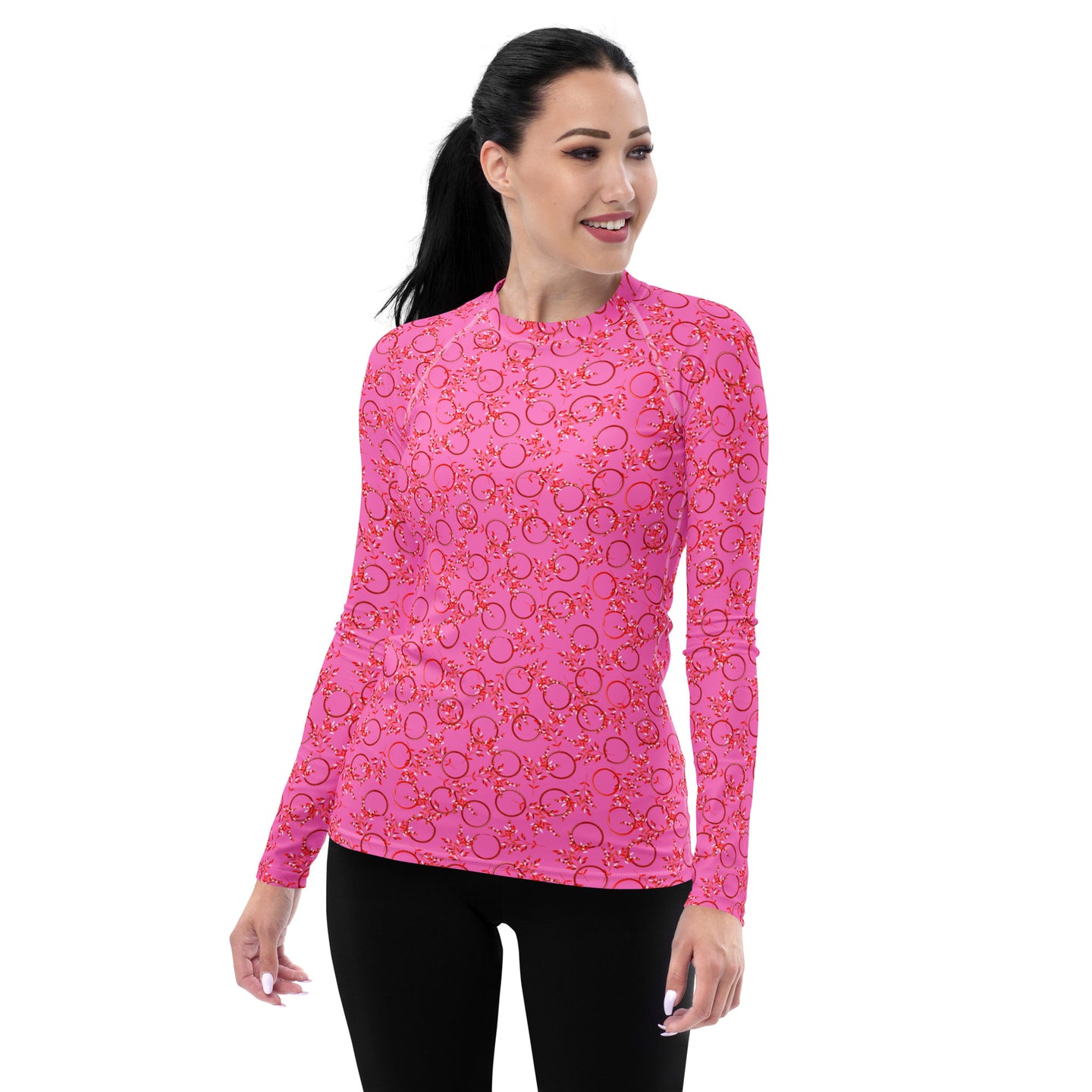 Pink Garland Rash Guard