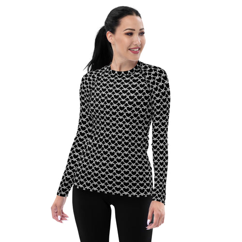 Linked Hearts Women's Rash Guard