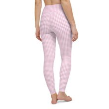 Load image into Gallery viewer, Pink Gingham High Waisted Yoga Leggings