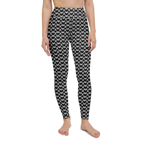 Linked Hearts High Waisted Yoga Leggings