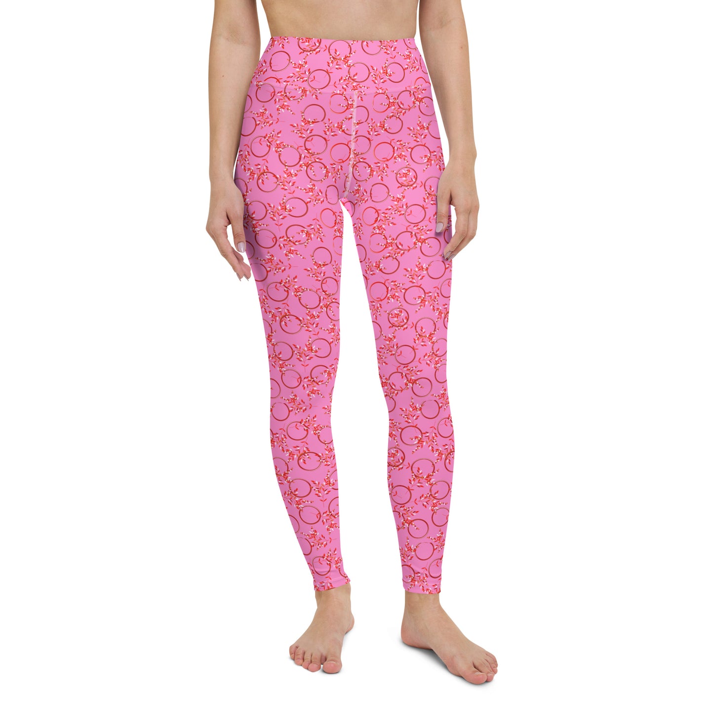 Pink Garland High Waisted Leggings