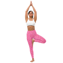 Load image into Gallery viewer, Pink Garland High Waisted Leggings