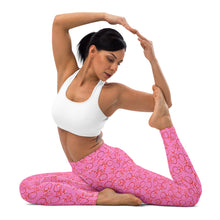 Load image into Gallery viewer, Pink Garland High Waisted Leggings