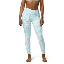 Load image into Gallery viewer, Blue Gingham High Waisted Leggings