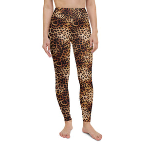 Leopard print high waisted leggings activewear