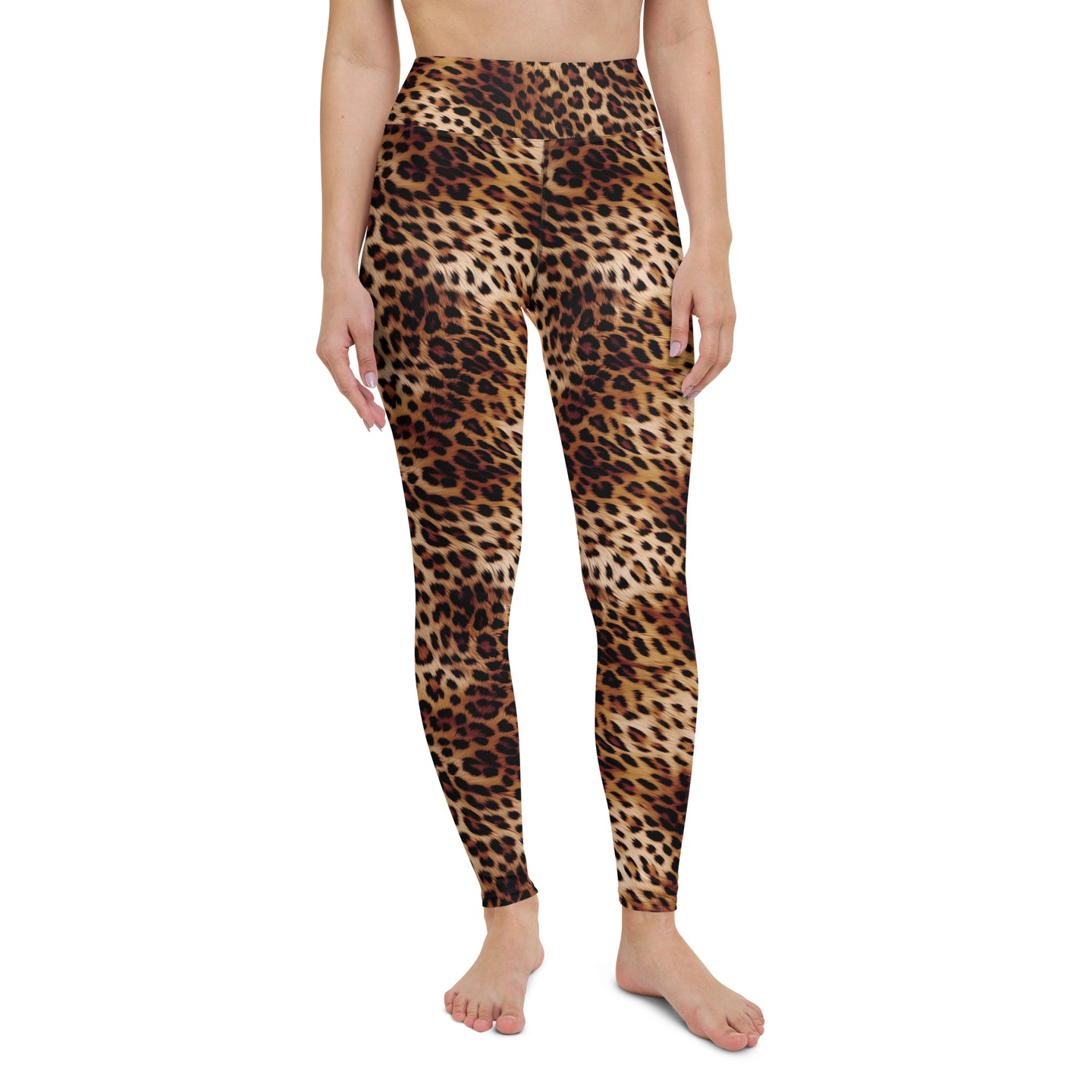 Leopard print high waisted leggings activewear