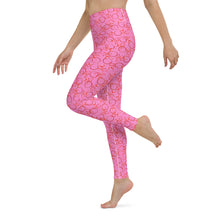 Load image into Gallery viewer, Pink Garland High Waisted Leggings
