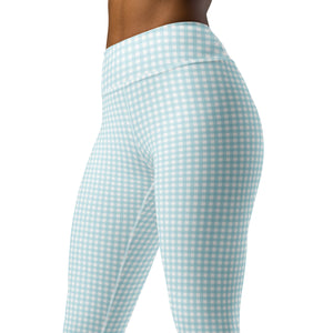 Blue Gingham High Waisted Leggings