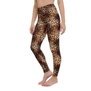 Leopard print high waisted leggings activewear
