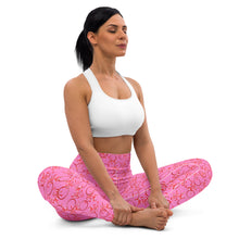 Load image into Gallery viewer, Pink Garland High Waisted Leggings