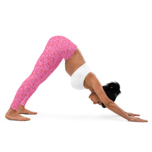 Load image into Gallery viewer, Pink Garland High Waisted Leggings