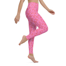 Load image into Gallery viewer, Pink Garland High Waisted Leggings
