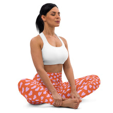 Load image into Gallery viewer, Pink Heart High Waisted Leggings