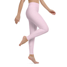 Load image into Gallery viewer, Pink Gingham High Waisted Yoga Leggings