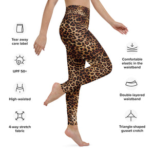 Leopard print high waisted leggings activewear
