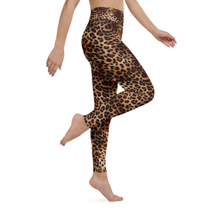 Leopard print high waisted leggings activewear