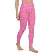 Load image into Gallery viewer, Pink Garland High Waisted Leggings