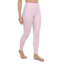 Load image into Gallery viewer, Pink Gingham High Waisted Yoga Leggings