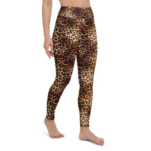 Leopard print high waisted leggings activewear