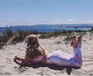 Pink Mermaid Leggings, Yoga leggings, High waisted Leggings
