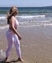 Load image into Gallery viewer, Pink Mermaid Leggings, Yoga leggings, High waisted Leggings