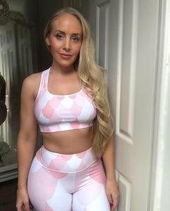 Pink Mermaid Leggings, Yoga leggings, High waisted Leggings