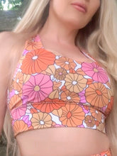 Load image into Gallery viewer, Flower Power Longline sports bra