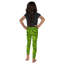Load image into Gallery viewer, Lula Activewear Mini Me Green Neon Leopard Leggings Kids