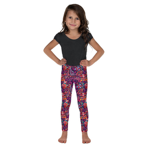 Lula Activewear Mini Me Pink Paisley Leggings