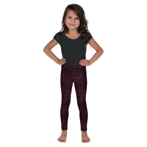 Mini Burgundy Leopard Leggings
