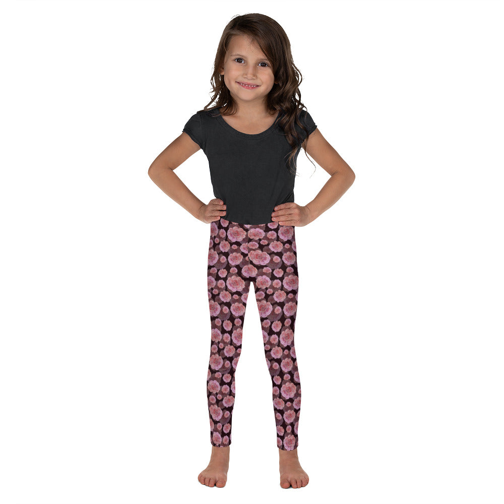 Lula Activewear Childrens Pink Blossom Floral Leggings