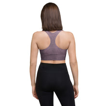 Load image into Gallery viewer, Grape Marble Longline sports bra