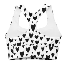 Load image into Gallery viewer, Hearts Longline sports bra
