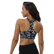 Load image into Gallery viewer, Black Leopard Sports Bra