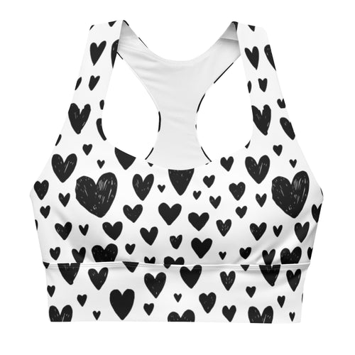 Hearts Longline sports bra